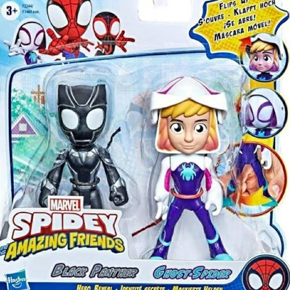 Marvel Other - Marvel Spidey Amazing Friends Black Panther and Ghost-Spider Figures